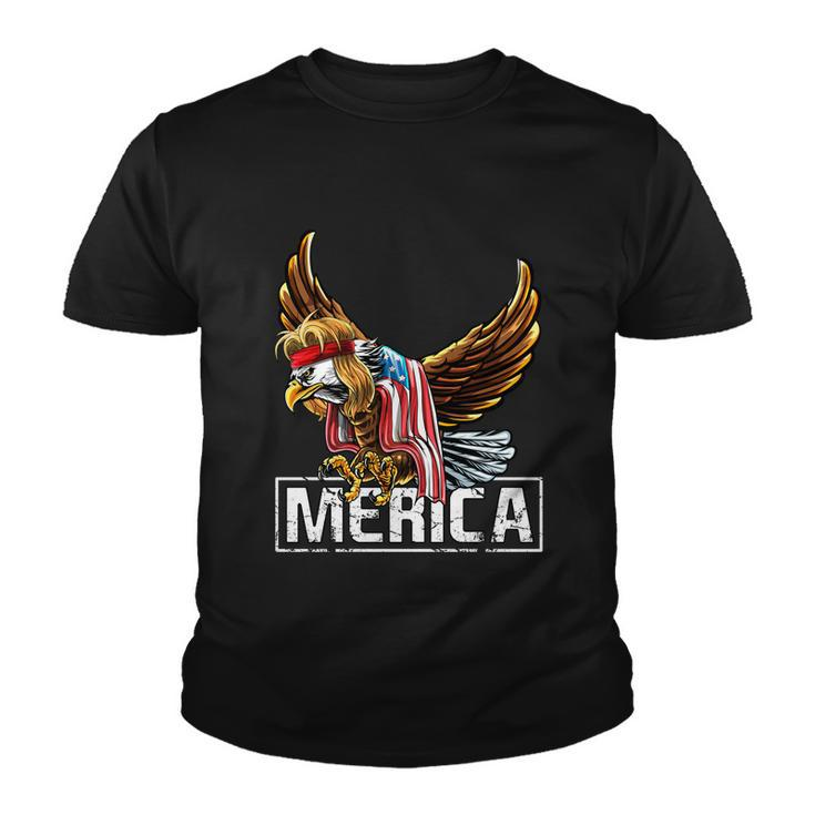 Merica Bald Eagle Mullet 4Th Of July American Flag Patriotic Gift Youth T-shirt