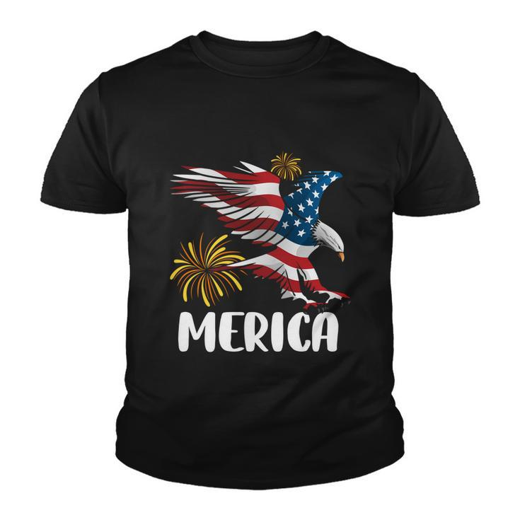 Merica Bald Eagle Mullet Cute Funny Gift 4Th Of July American Flag Meaningful Gi Youth T-shirt