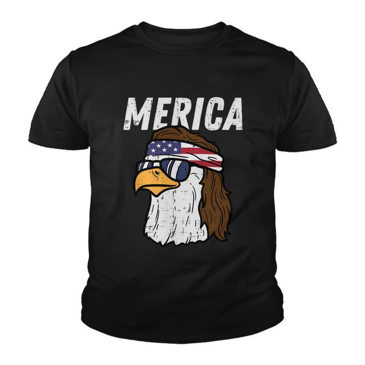 Merica Bald Eagle Mullet Sunglasses Fourth July 4Th Patriot Cool Gift V2 Youth T-shirt
