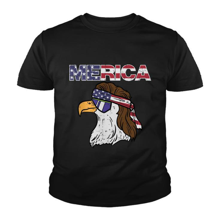 Merica Bald Eagle Mullet Sunglasses Fourth July 4Th Patriot Cool Gift Youth T-shirt