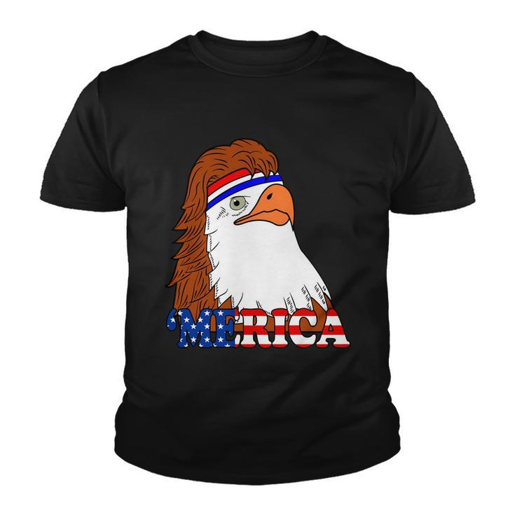 Merica Bald Eagle Retro Usa Flag V2 Youth T-shirt