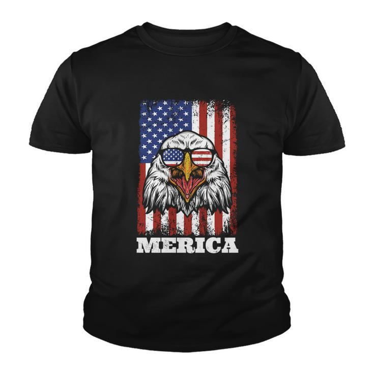 Merica Eagle Mullet 4Th Of July American Flag Stars Stripes Gift Youth T-shirt