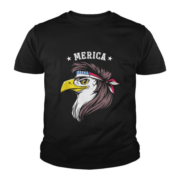 Merica Funny Gift Funny Eagle Mullet Funny Gift 4Th Of July Funny Gift Patriotic Youth T-shirt