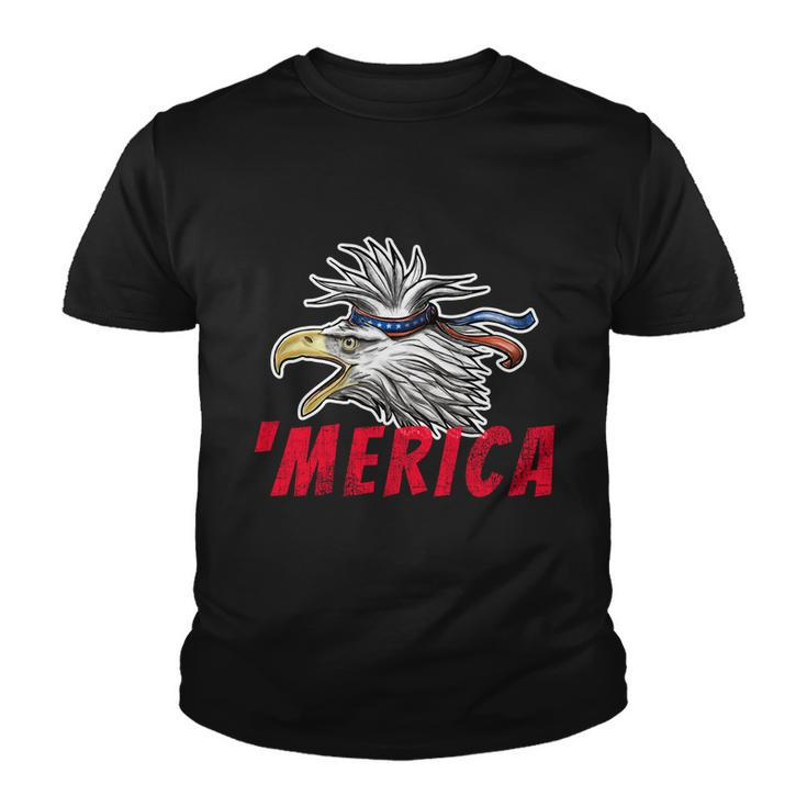 Merica Usa Bald Eagle Mullet Distressed 4Th Of July Gift Funny Gift Youth T-shirt