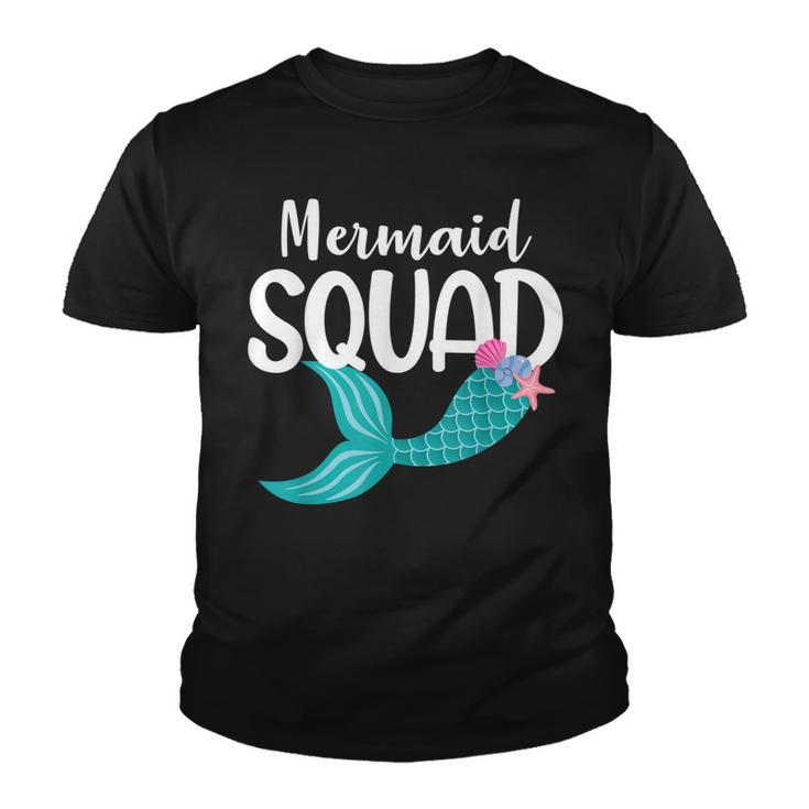 Mermaid Squad Birthday Princess Toddler Girls Birthday  Youth T-shirt