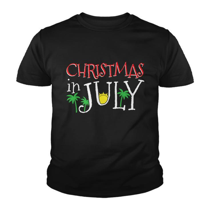 Merry Christmas Summer Funny Santa Christmas In July Youth T-shirt