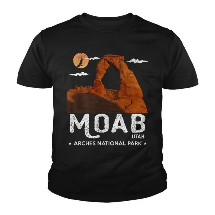 Moab Utah Arches National Park Vintage Retro Outdoor Hiking Youth T-shirt