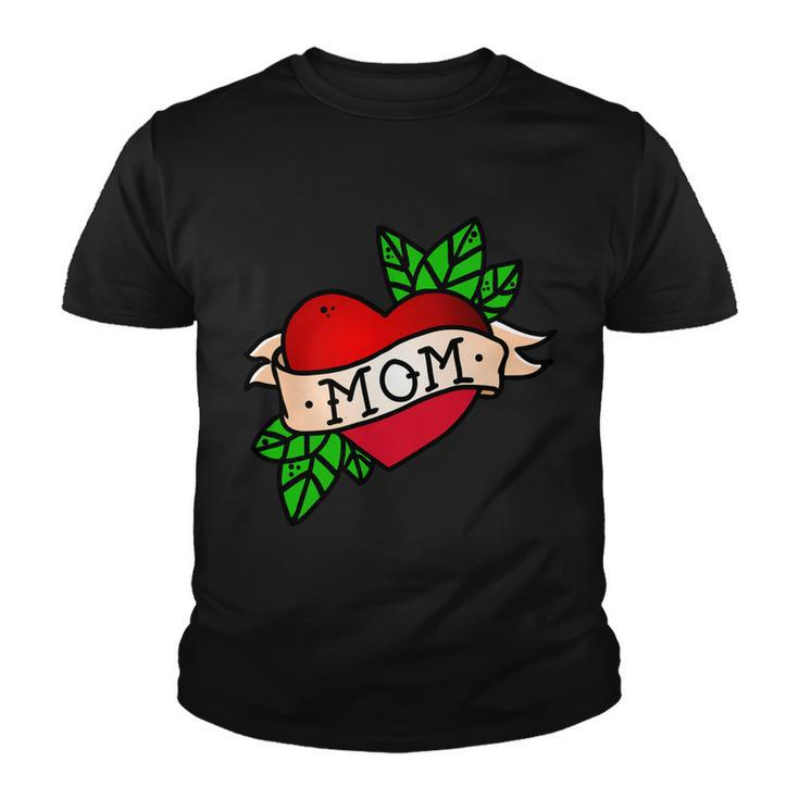 Mom Heart Tattoo Love Tshirt Youth T-shirt