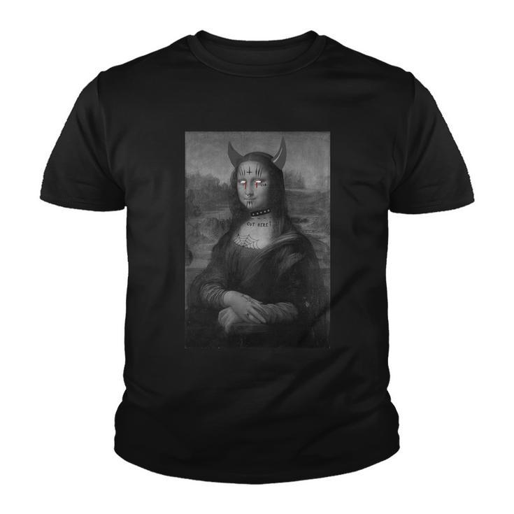 Mona Lisa Devil Painting Youth T-shirt