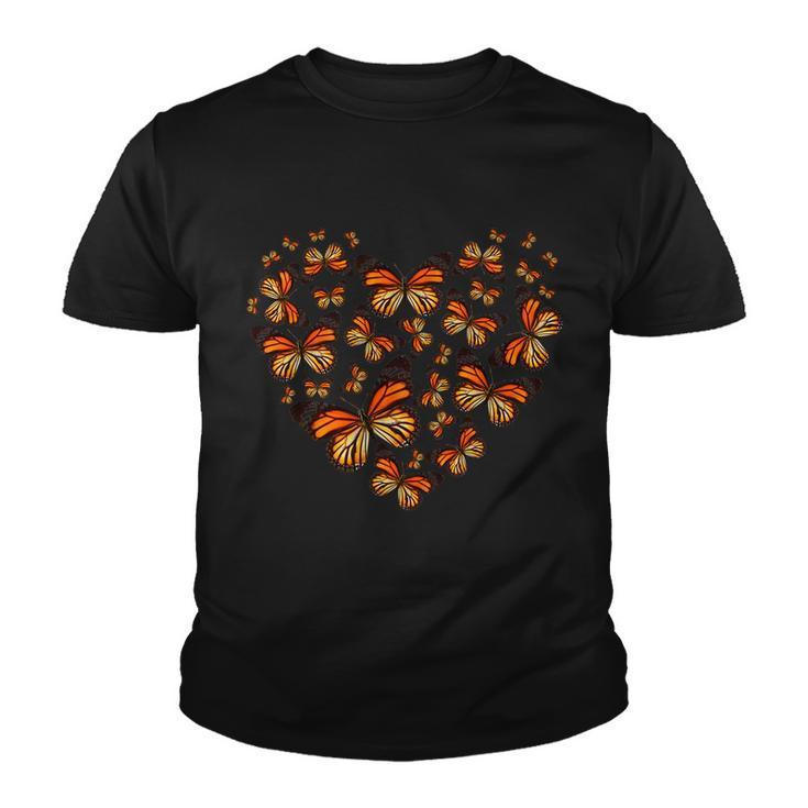 Monarch Butterfly Heart Youth T-shirt