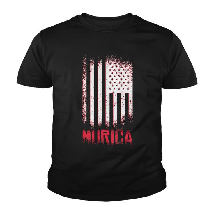Murica American Flag Patriotic Youth T-shirt