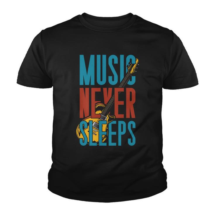 Music Never Sleeps Youth T-shirt