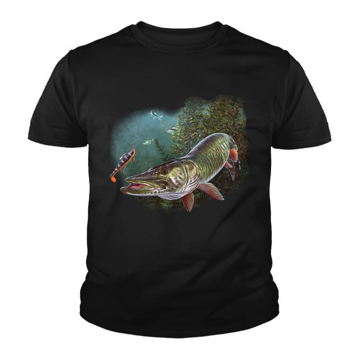 Musky Chase Fishing Youth T-shirt