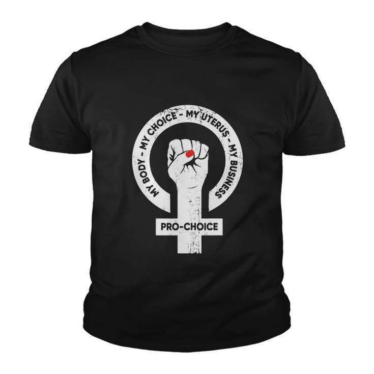 My Body Choice Uterus Business Women V3 Youth T-shirt