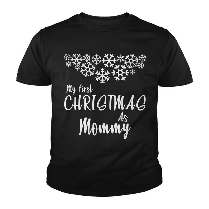 My First Christmas As Mommy T-Shirt Graphic Design Printed Casual Daily Basic Youth T-shirt