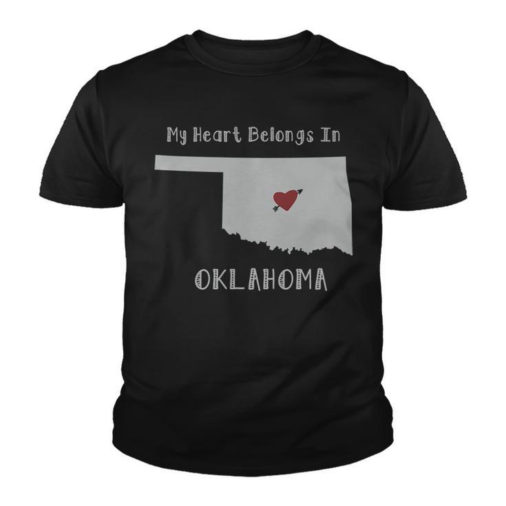 My Heart Belongs In Oklahoma Youth T-shirt