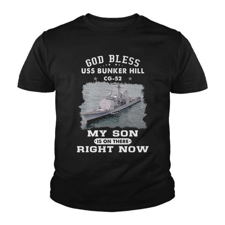 My Son Is On Uss Bunker Hill Cg  Youth T-shirt