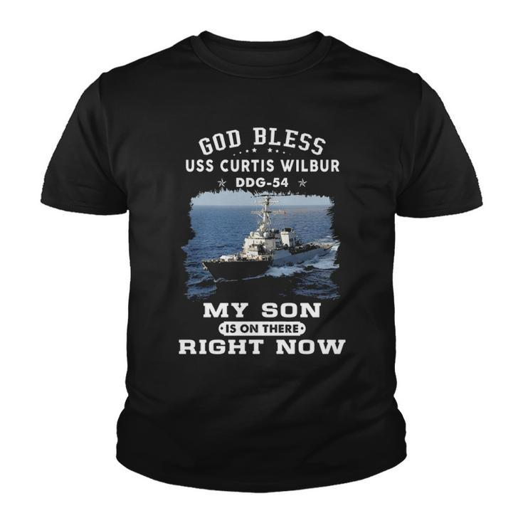 My Son Is On Uss Curtis Wilbur Ddg  Youth T-shirt