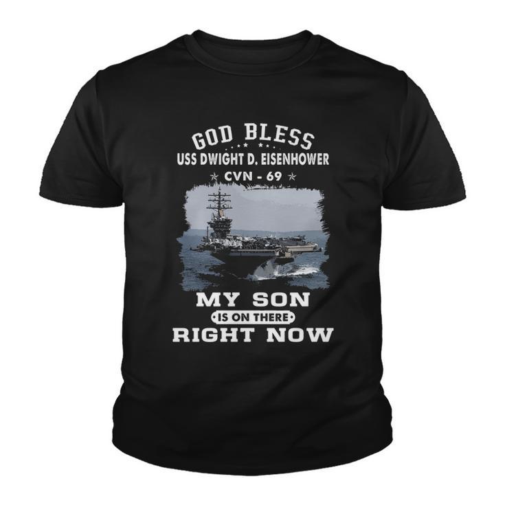 My Son Is On Uss Dwight D Eisenhower Cvn  Youth T-shirt