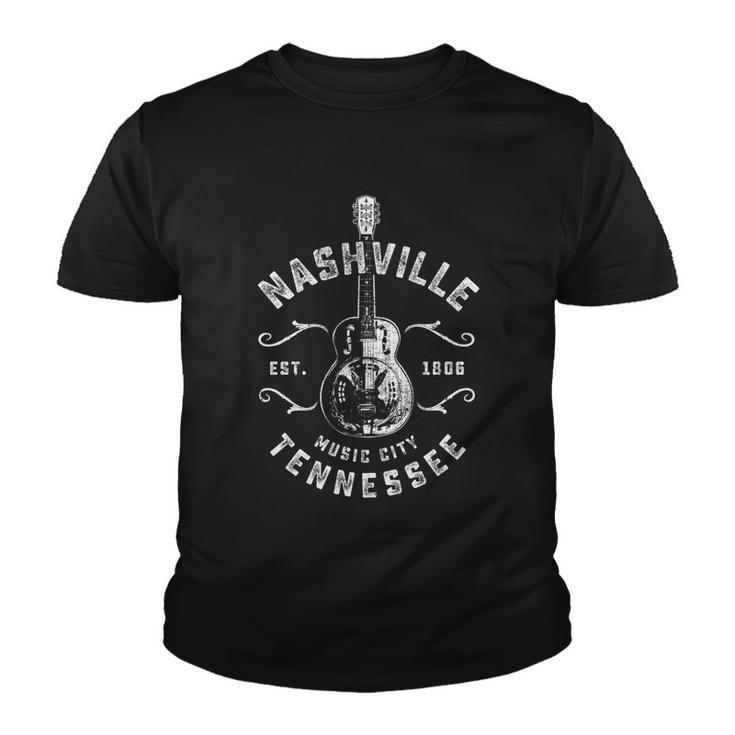 Nashville Music City Usa Gift Funny Vintage Gift Tshirt Youth T-shirt