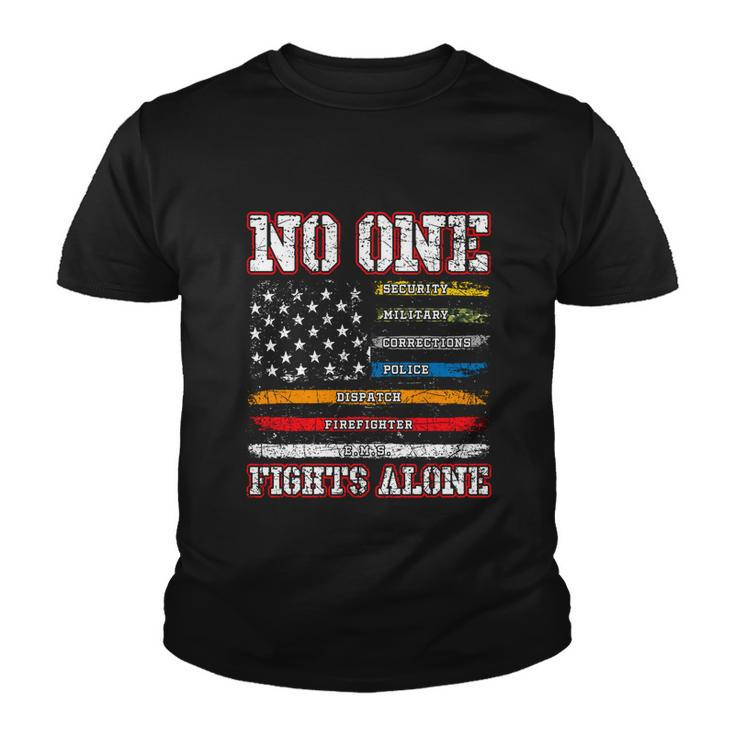 No One Fights Alone Funny Gift Youth T-shirt