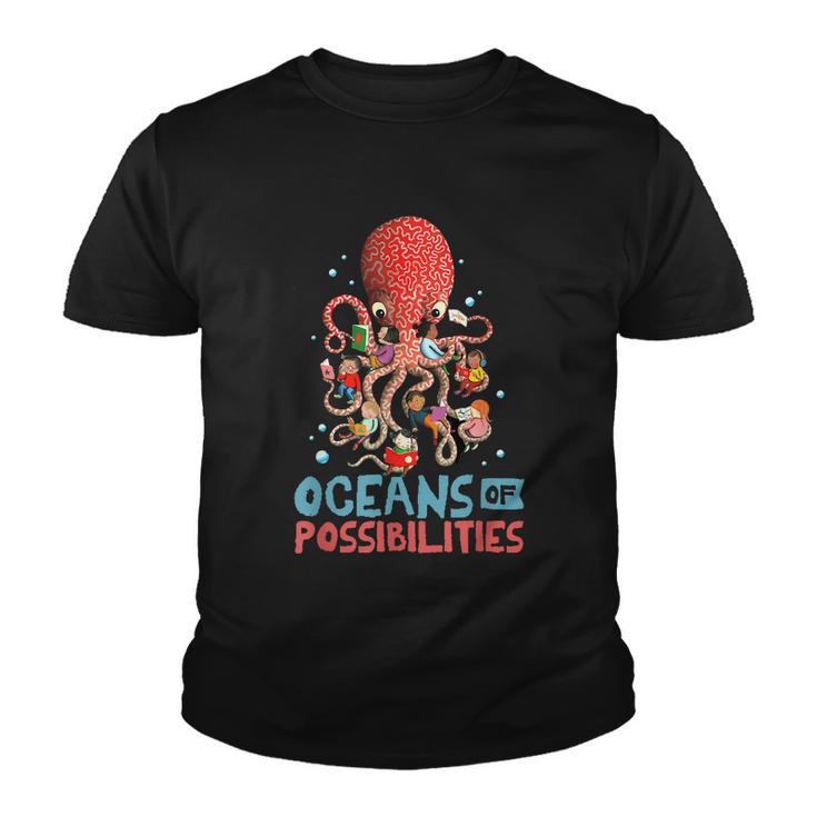 Oceans Of Possibilities Summer Reading 2022 Shirt Octopus Youth T-shirt