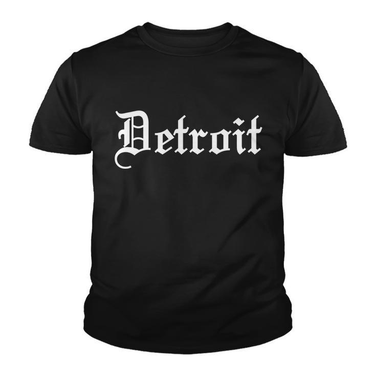 Old English Detroit D Michigan Logo Youth T-shirt