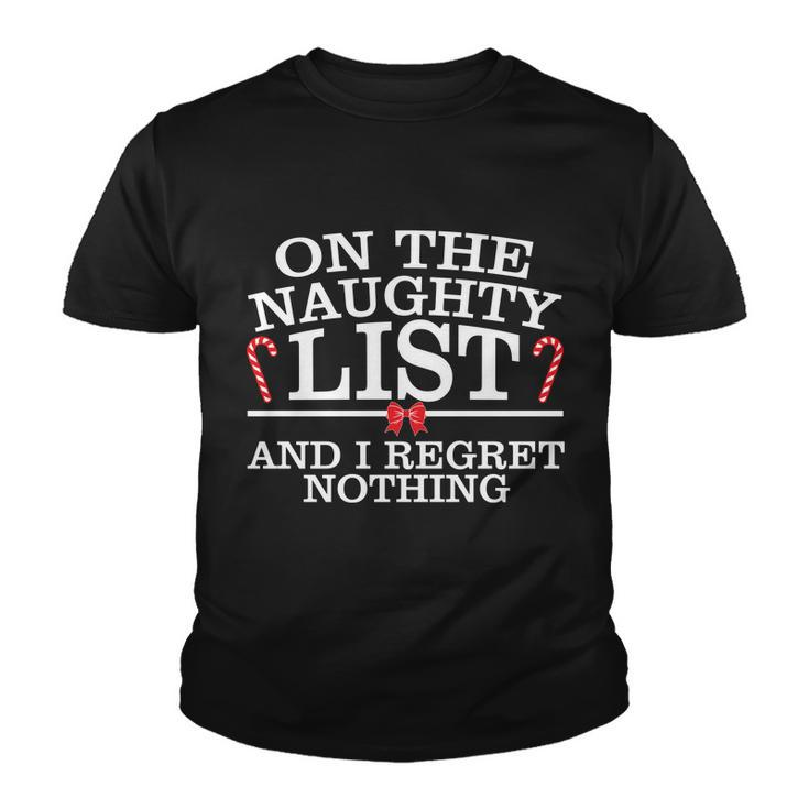 On The Naughty List Funny Christmas Youth T-shirt