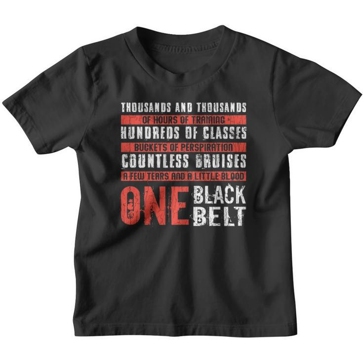 One Black Belt Funny Martial Arts Karate Taekwondo Graphic Youth T-shirt