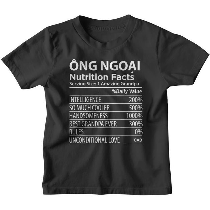 Ong Ngoai Nutrition Facts Vietnamese Grandpa Youth T-shirt