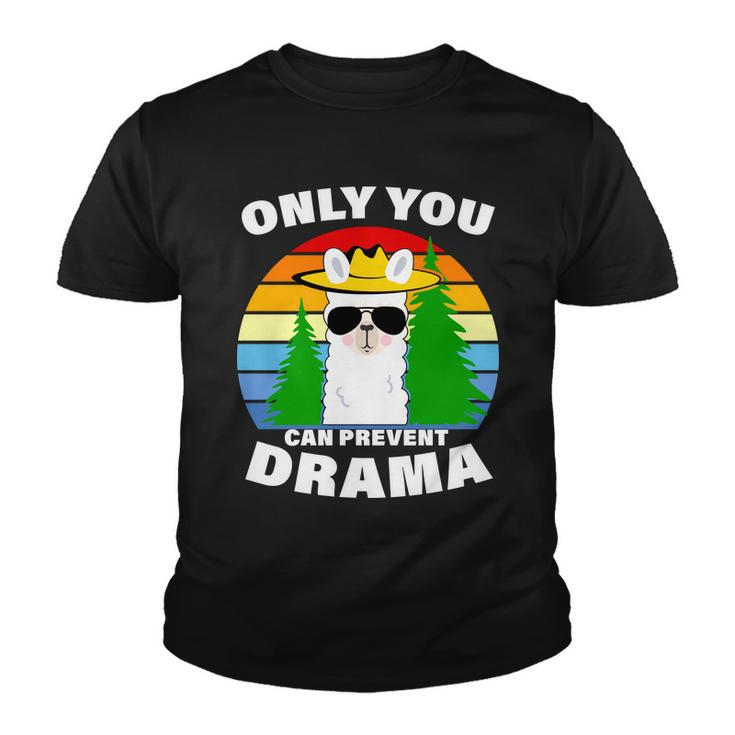 Only You Can Prevent Drama Llama Youth T-shirt