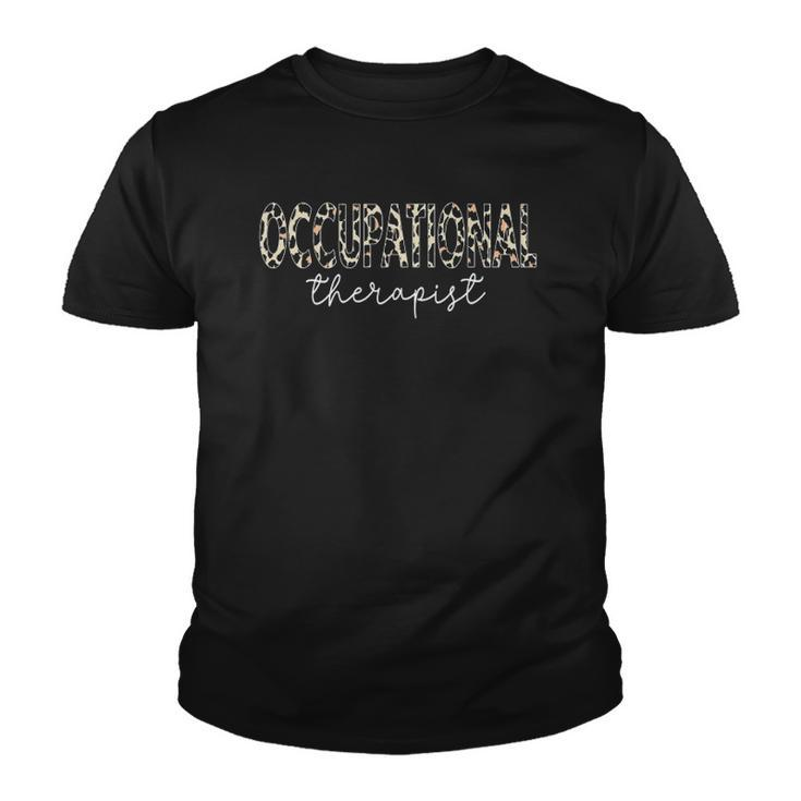 Ot Therapist Leopard Print For Occupational Therapy Youth T-shirt