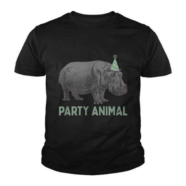 Party Animal Hippo Birthday Hippo Birthday Youth T-shirt