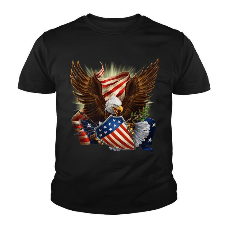 Patriot Eagle American Shield Tshirt Youth T-shirt