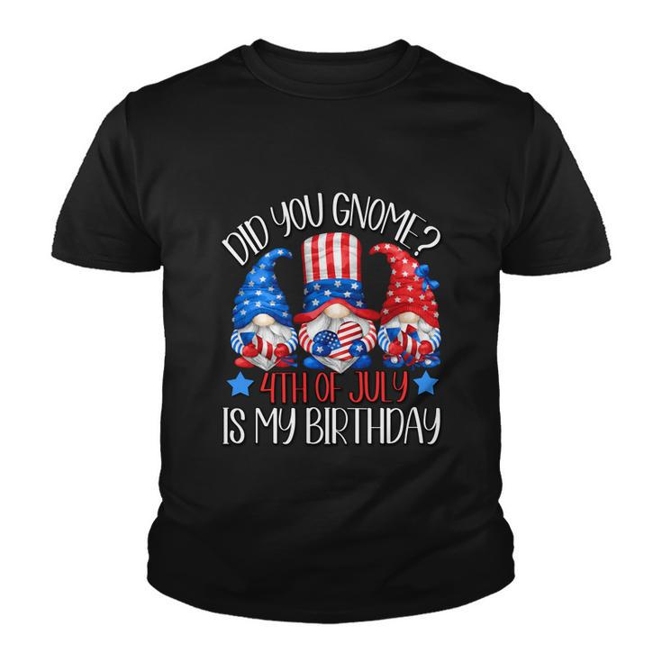 Patriotic Gnome In American Flag Outfit 4Th Of July Birthday Gift Youth T-shirt