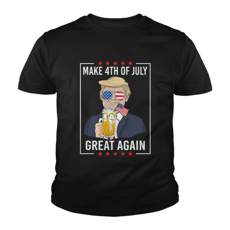 Patriotic Make 4Th Of July Great Again Trump Ing Beer Gift Youth T-shirt