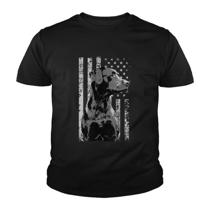 Patriotic Usa Flag Black Labrador Gift For Lab Owners Cute Gift Youth T-shirt