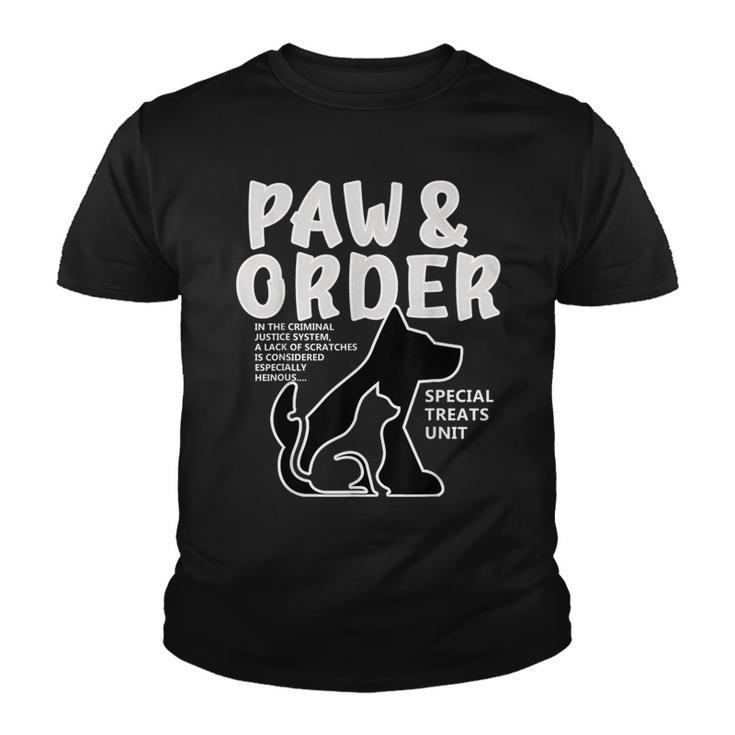 Paw And Order Special Feline Unit Pets Training Dog And Cat  Youth T-shirt