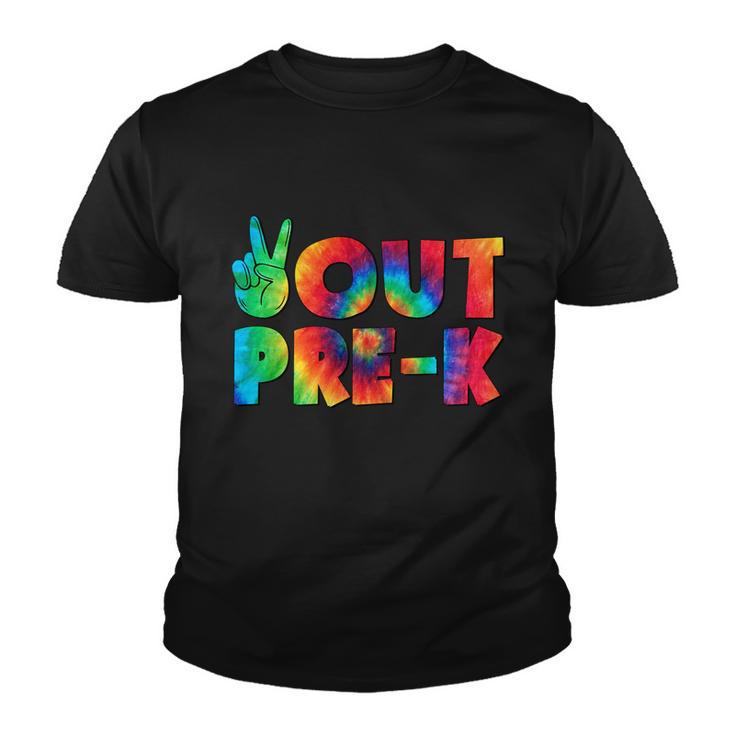 Peace Out Prefunny Giftk Graduation Tie Dye Happy Last Day Of School Gift Youth T-shirt