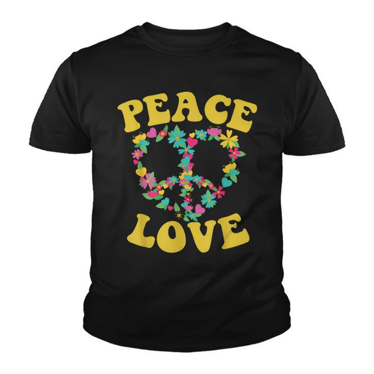 Peace Sign Love 60S 70S Tie Dye Hippie Halloween Costume  V7 Youth T-shirt