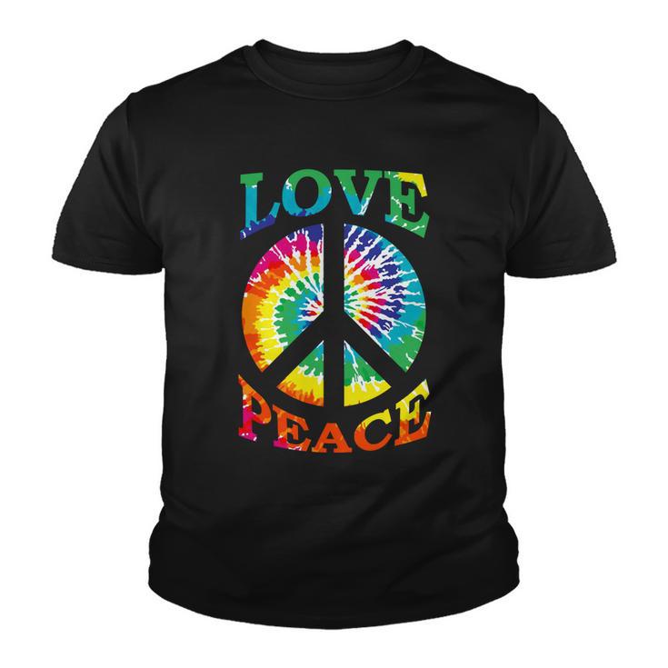 Peace Sign Love Retro 60S 70S Tie Dye Hippie Costume Youth T-shirt