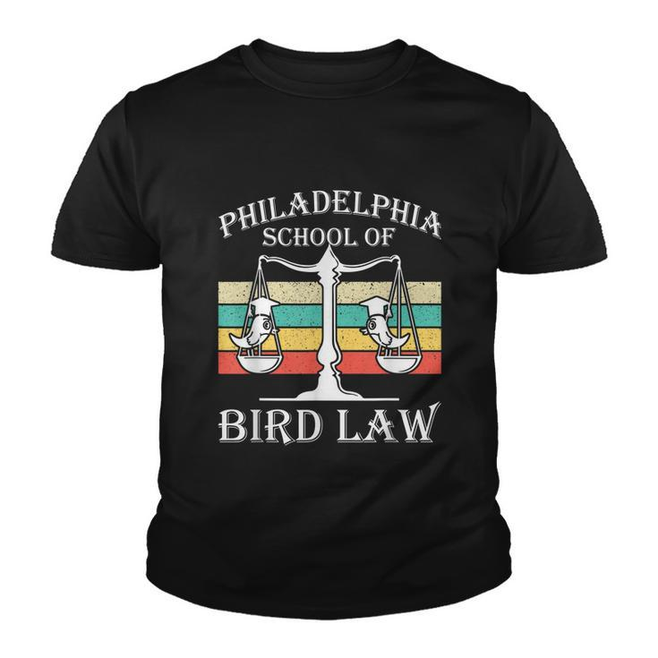 Philadelphia School Of Bird Law Vintage Bird Lover Graphic Design Printed Casual Daily Basic Youth T-shirt