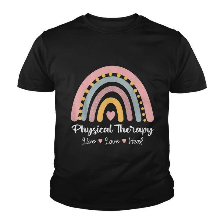 Physical Therapy Pediatric Therapist Pt Month Rainbow Cute Graphic Design Printed Casual Daily Basic Youth T-shirt