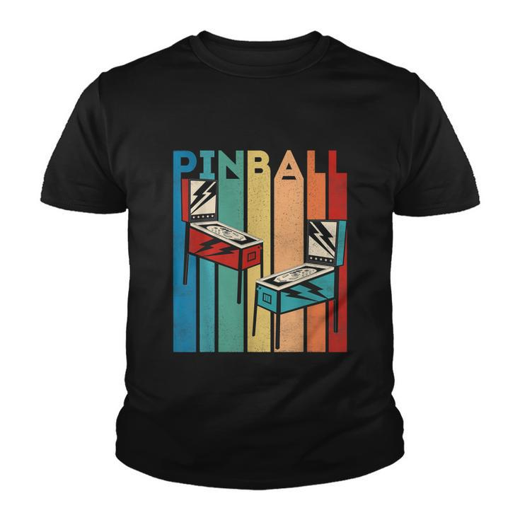 Pinball Retro Vintage Multiball Pinball Machine Arcade Game Youth T-shirt