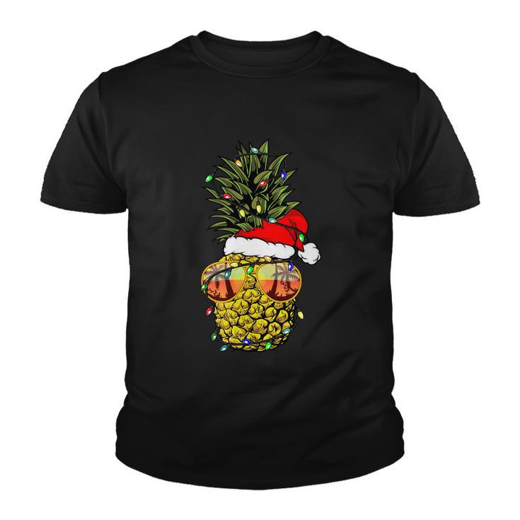 Pineapple Christmas Tree Or Christmas In July Pineapple Cool Gift Youth T-shirt