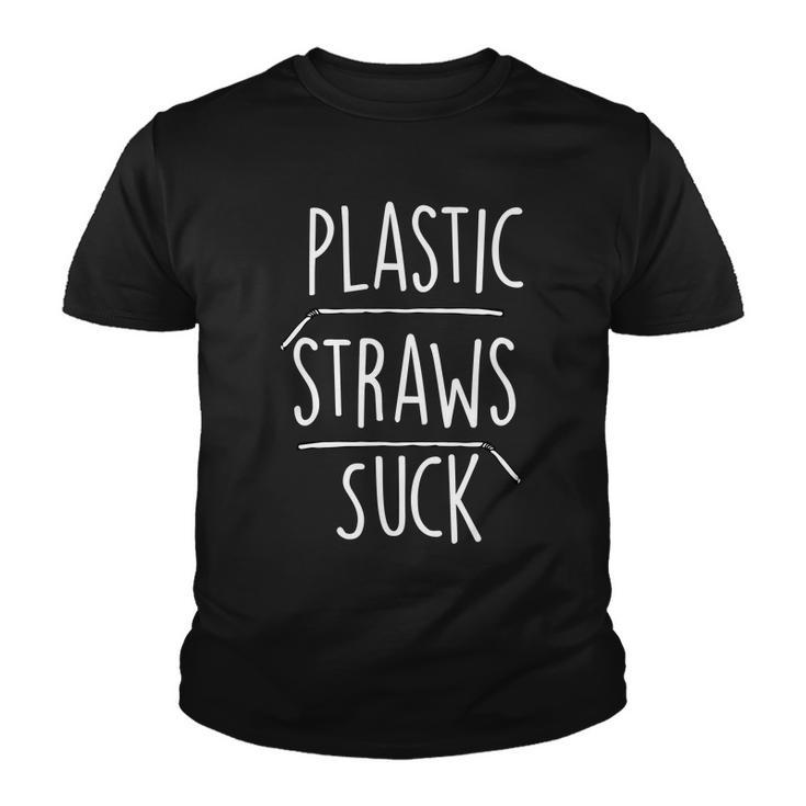 Plastic Straws Suck Youth T-shirt