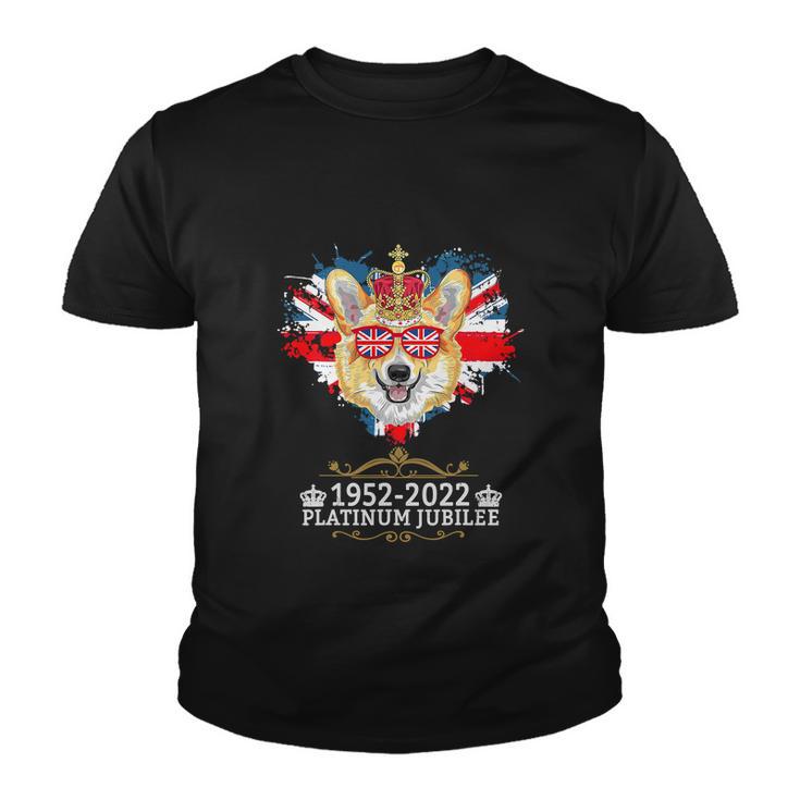 Platinum Jubilee 2022 Union Jack For 4Th Of July Jubilee Corgi Youth T-shirt