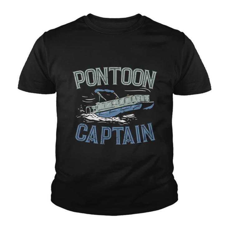 Pontoon Captain Shirt Whos The Captain Of This Ship Youth T-shirt