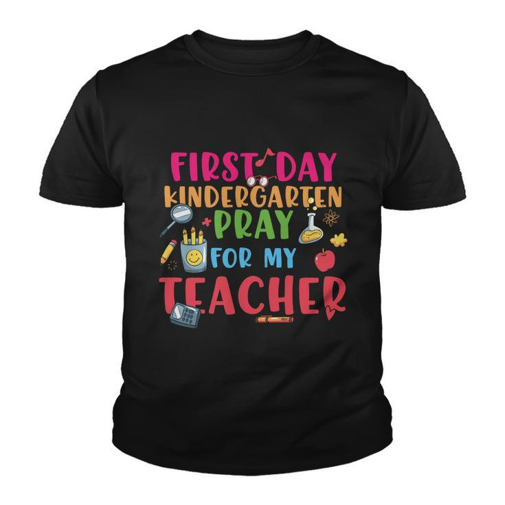 Preschool Prek Back To School First Day Pray For My Teacher Graphic Youth T-shirt