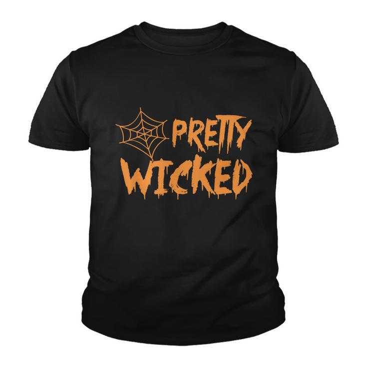 Pretty Wicked Halloween Quote V2 Youth T-shirt